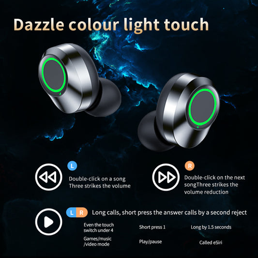 YD03 Wireless Bluetooth-compatible Headset TWS Large Screen Smart Digital Display In Ear Breathing Light.           ⭐⭐⭐⭐⭐(4.9/5)