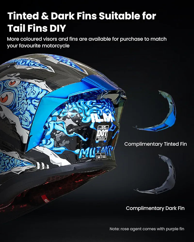 ILM Motorcycle Helmet Full Face Casco DOT Model Z501.  ⭐⭐⭐⭐⭐ (4.9/5)