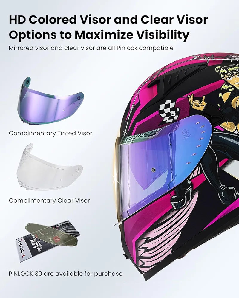 ILM Motorcycle Helmet Full Face Casco DOT Model Z501.  ⭐⭐⭐⭐⭐ (4.9/5)