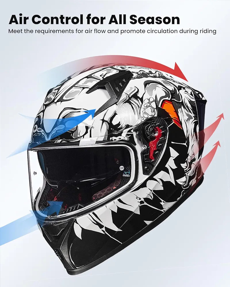 ILM Motorcycle Helmet Full Face Casco DOT Model Z501.  ⭐⭐⭐⭐⭐ (4.9/5)