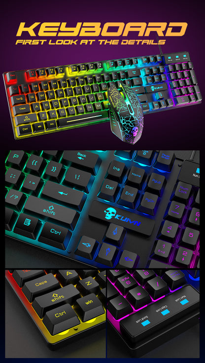 Kuiying T6RGB Luminous Keyboard And Mouse Set. ⭐⭐⭐⭐⭐(4.9/5)