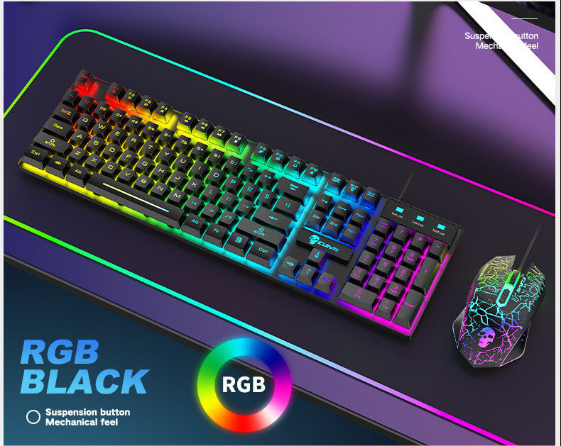 Kuiying T6RGB Luminous Keyboard And Mouse Set. ⭐⭐⭐⭐⭐(4.9/5)