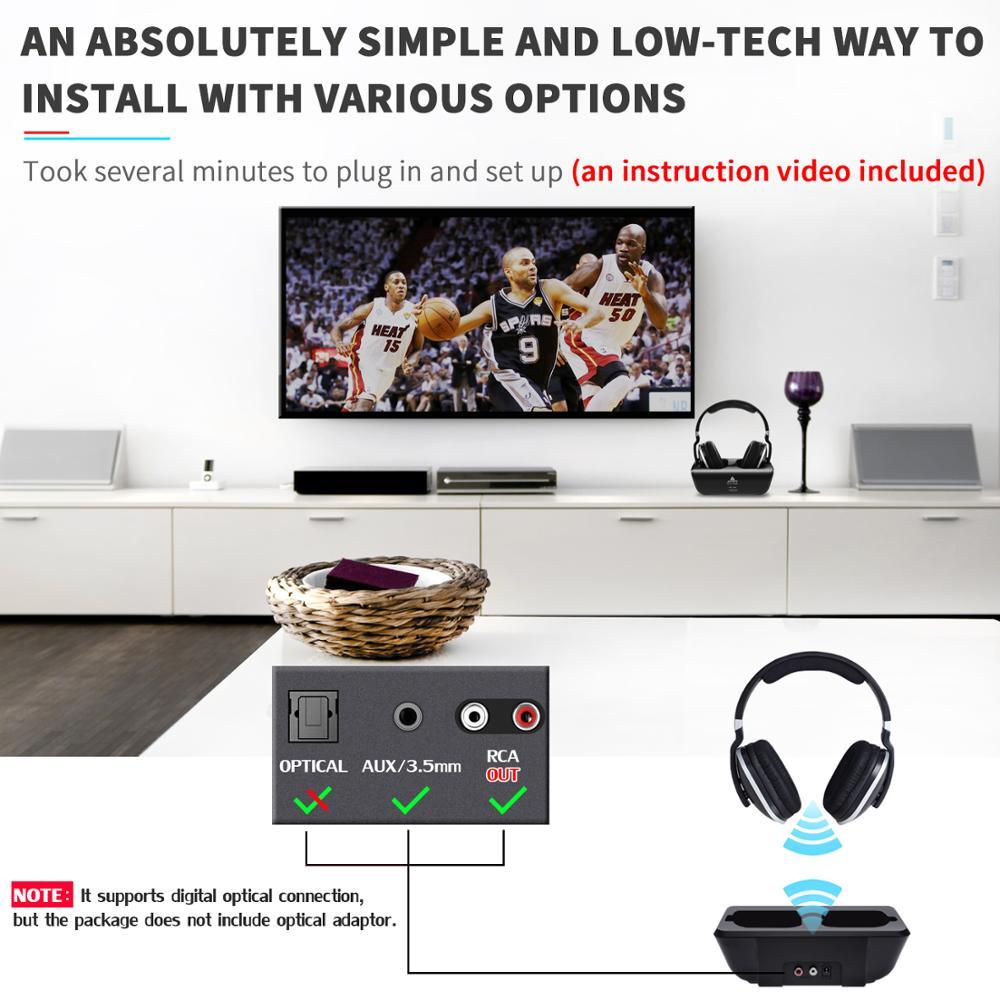 TV Wireless Headphones On-ear Bass Headphones.   ⭐⭐⭐⭐⭐(4.9/5)