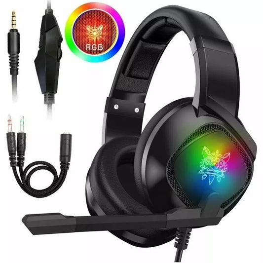 Gaming Headset For X-box One, PS4 Over Ear Headphones RGB Earphone With Noise Cancellation Microphone Volume Controller Tablet.        ⭐⭐⭐⭐⭐(4.9/5)