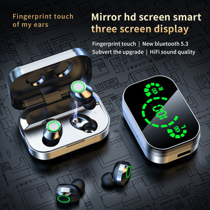 YD03 Wireless Bluetooth-compatible Headset TWS Large Screen Smart Digital Display In Ear Breathing Light.           ⭐⭐⭐⭐⭐(4.9/5)