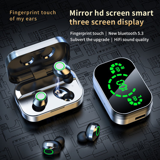 YD03 Wireless Bluetooth-compatible Headset TWS Large Screen Smart Digital Display In Ear Breathing Light.           ⭐⭐⭐⭐⭐(4.9/5)