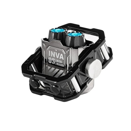 Mechanical Invasion INVA-S Mecha Wireless Bluetooth Headset, Jetpack Trendy Dazzle, Bluetooth 5.3, RGB Light Effect, in-Ear, for iOS or Android, for Running Sports，Silver.                      ⭐⭐⭐⭐⭐ (4.9/5)