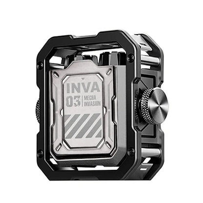 Mechanical Invasion INVA-S Mecha Wireless Bluetooth Headset, Jetpack Trendy Dazzle, Bluetooth 5.3, RGB Light Effect, in-Ear, for iOS or Android, for Running Sports，Silver.                      ⭐⭐⭐⭐⭐ (4.9/5)