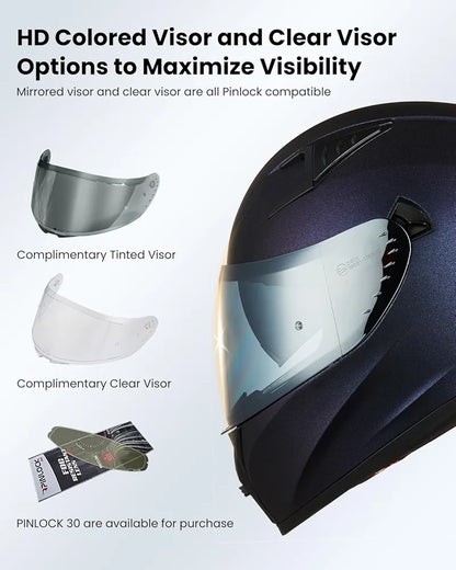 ILM Motorcycle Helmet Full Face Casco DOT Model Z501.  ⭐⭐⭐⭐⭐ (4.9/5)