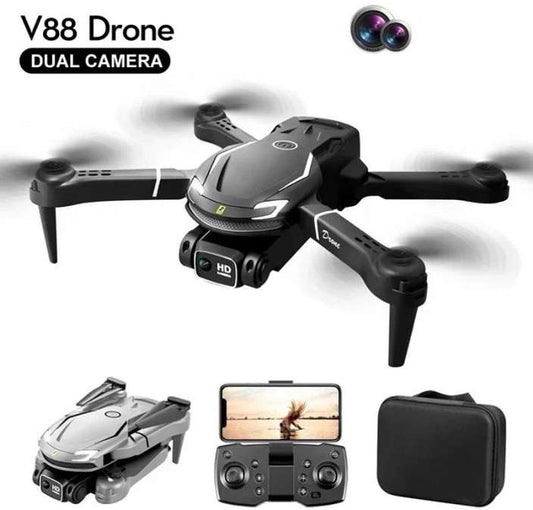 V88 HD Dual Camera Aerial Photo RC Drone 2.4GHz Folding 4CH Aircraft with Headless Mode, Single Battery.     ⭐⭐⭐⭐⭐(4.9/5)