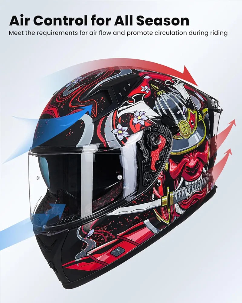 ILM Motorcycle Helmet Full Face Casco DOT Model Z501.  ⭐⭐⭐⭐⭐ (4.9/5)