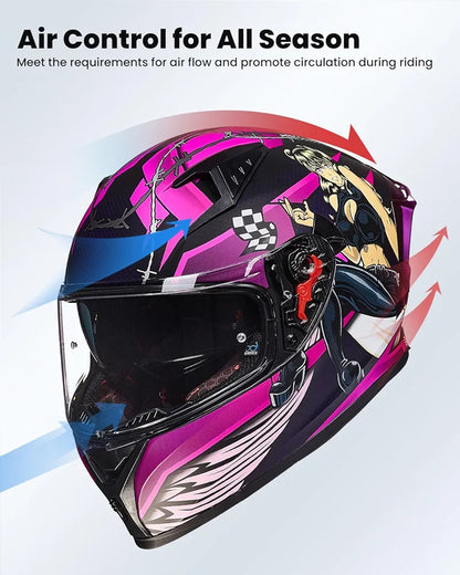ILM Motorcycle Helmet Full Face Casco DOT Model Z501.  ⭐⭐⭐⭐⭐ (4.9/5)